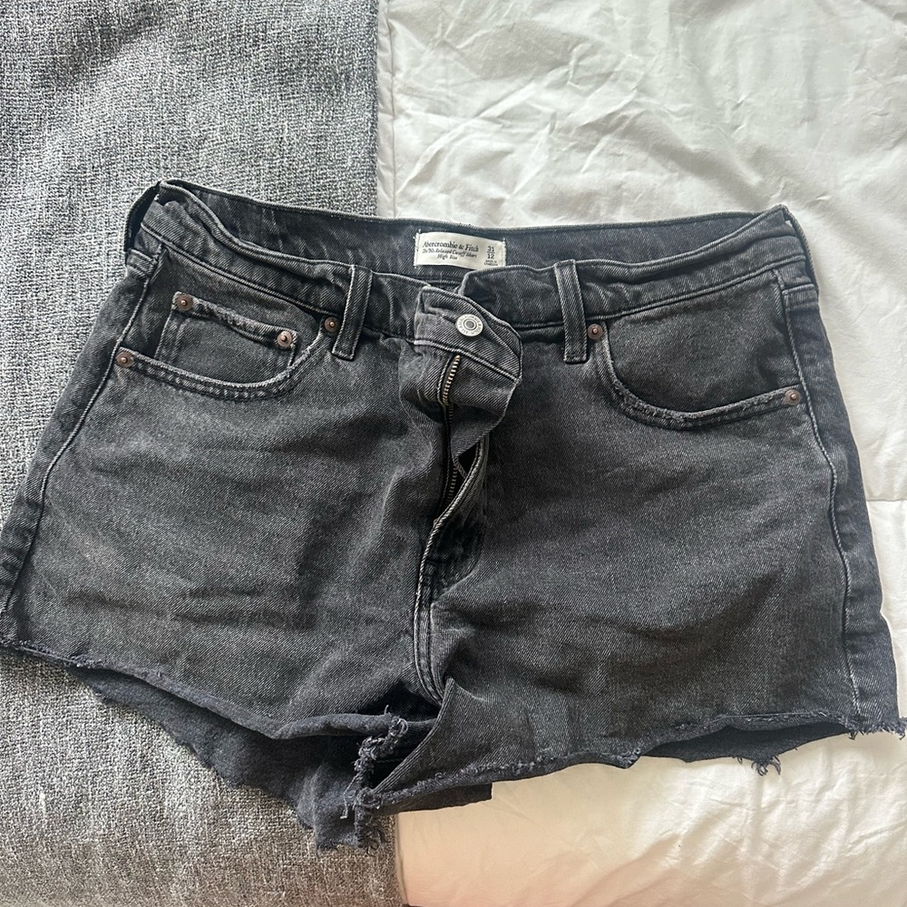 Abercrombie & Fitch Black Denim Shorts